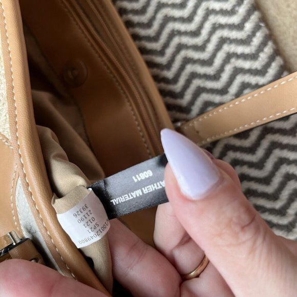 Giana Bernini Patchwork Multi - Color Leather Women's Purse HandBag Brown Beige - Picture 8 of 10